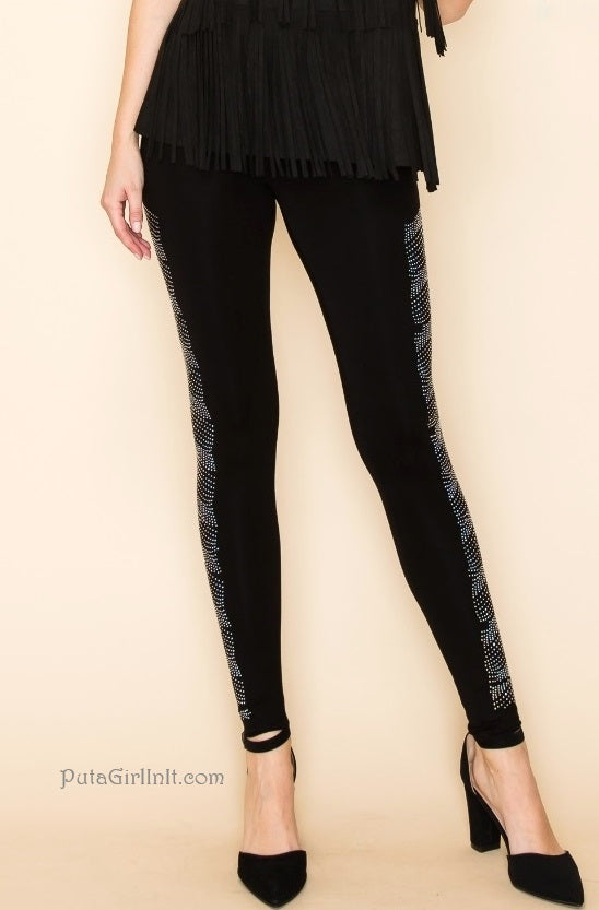 Vocal Apparel Midnight Brilliance Black Diamond Elegance Leggings