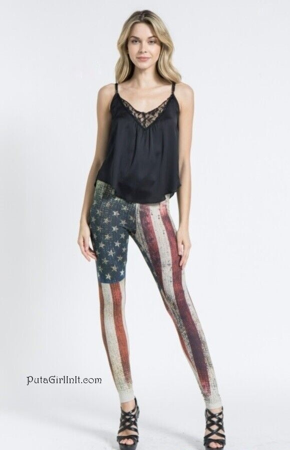 Vocal Apparel Stars, Stripes and Style Stone Leggings