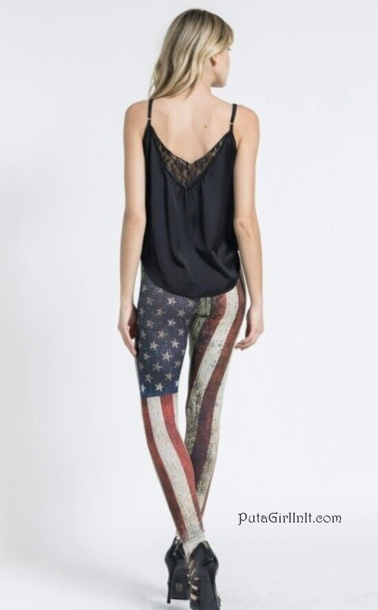 Vocal Apparel Stars, Stripes and Style Stone Leggings