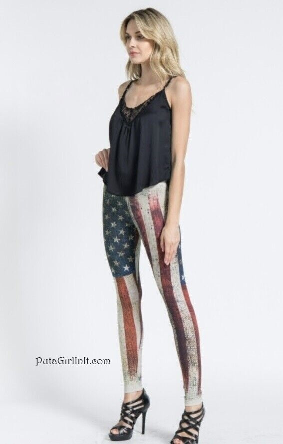 Vocal Apparel Stars, Stripes and Style Stone Leggings