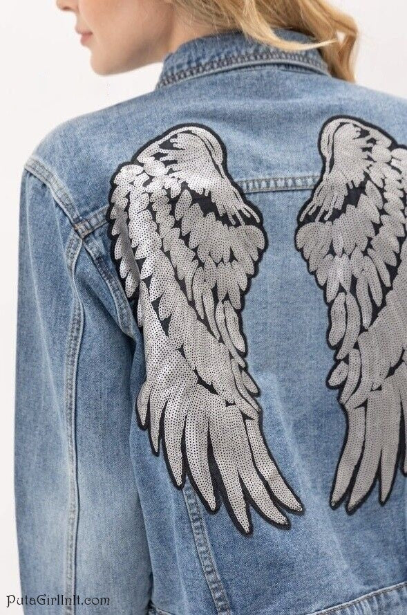 Vocal Apparel Heavenly Wings Denim Jacket