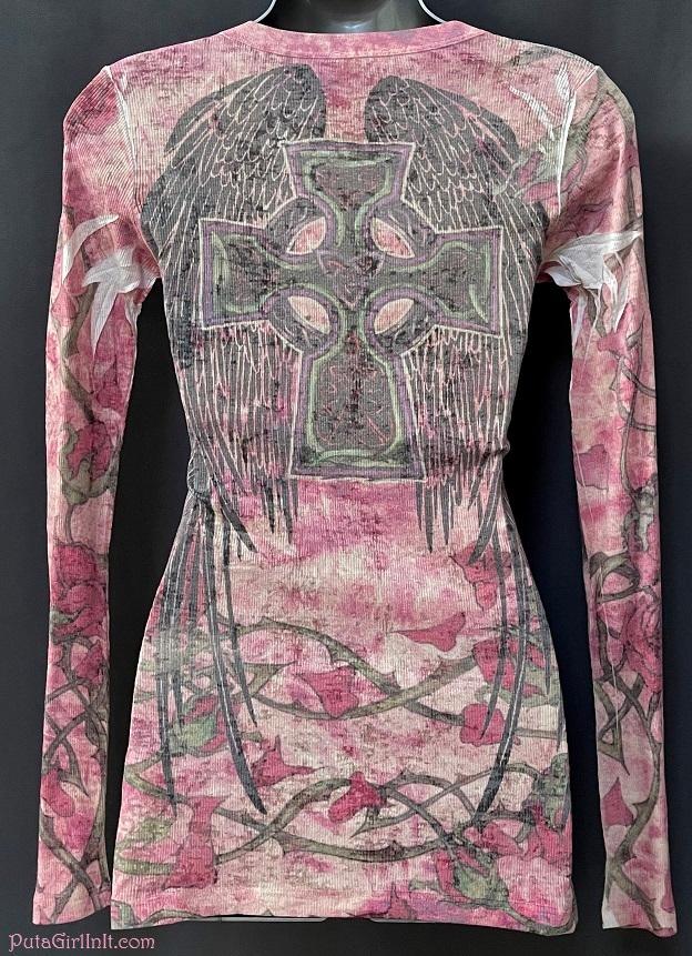 Vocal Studded Pink Angelic Blush Long Sleeve Sublimation Shirt