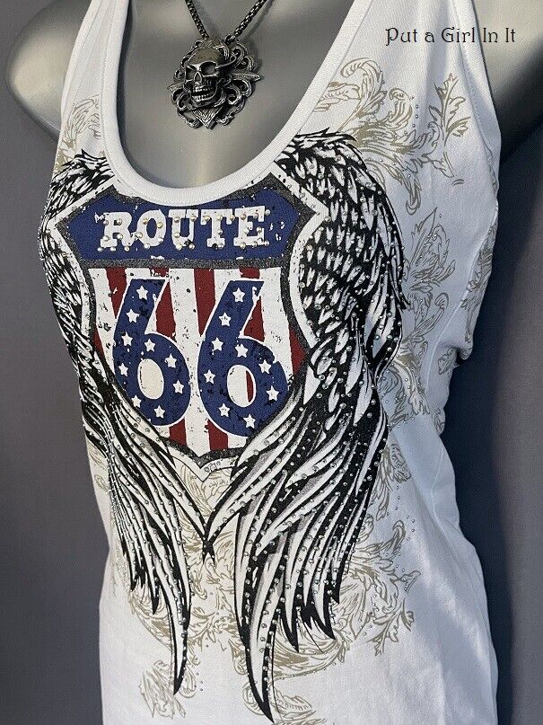 Bus Stop Route 66 Winged Wanderer Crystal Tank Top