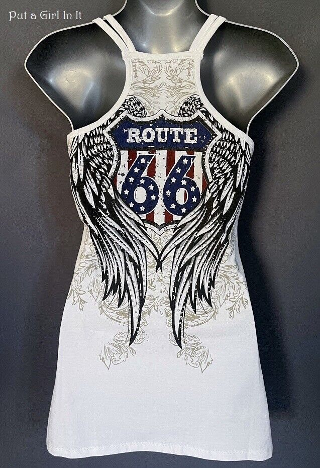 Bus Stop Route 66 Winged Wanderer Crystal Tank Top